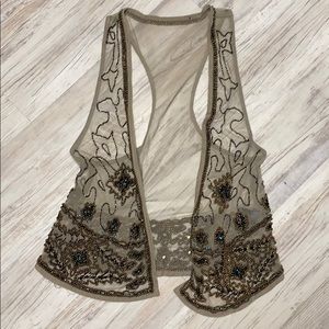 Beaded Sheer Vest